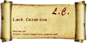 Lack Cezarina névjegykártya